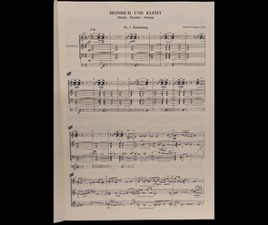 Erste Partitur-Seite von "Heinrich und Kleist" von Wimberger