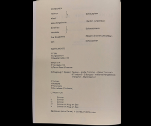 Besetzung von Wimbergers Oper