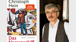 Christoph Hein - Das Narrenschiff, © Foto Christoph Hein (c) Heike Steinweg / Buchcover (c) Suhrkamp Verlag
