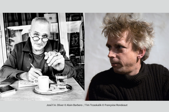 Foto der Autoren José F.A. Oliver und Tim Traskalik