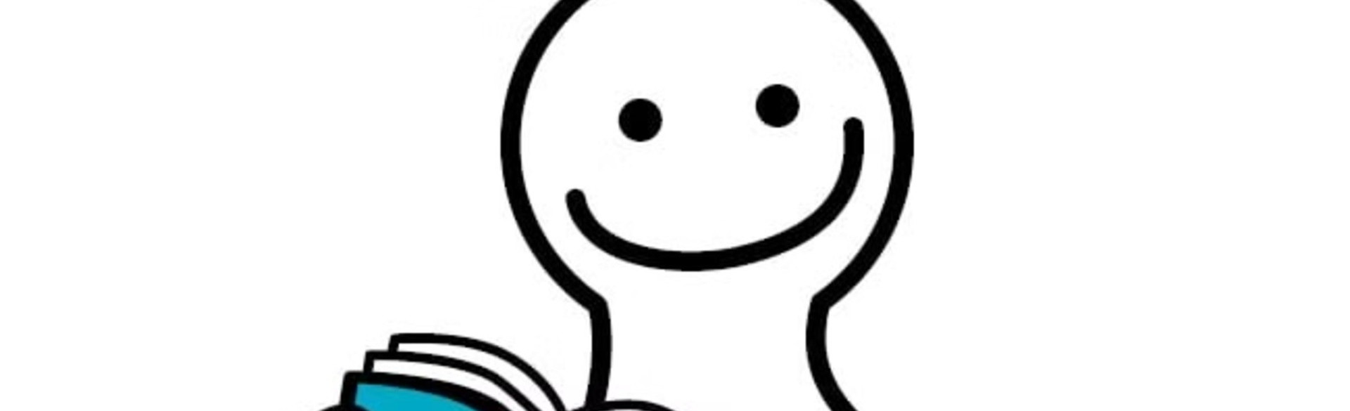 Lächelndes Wesen mit Buch